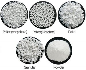 calcium chloride in different shapes